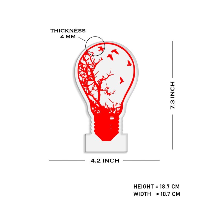 3D Illusion Home Decor Desk Table Lamp  Bulb Shape Design Nightlight  Automatic Color Changing Light   Bedside Table Lamp  Kids Room Decor Lamp